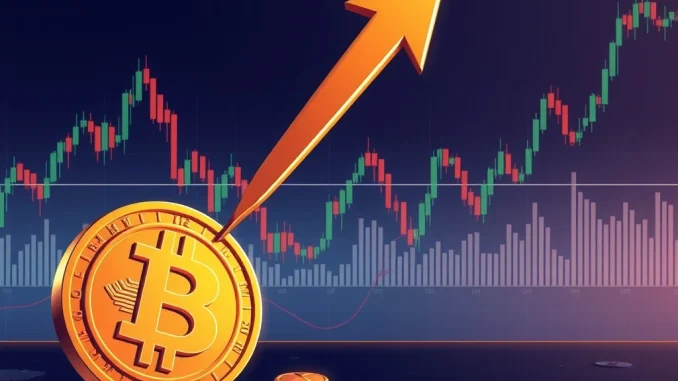 Chart showing a sharp decline in Bitcoin price, indicating market volatility and the recent BTC drop below $112,000.