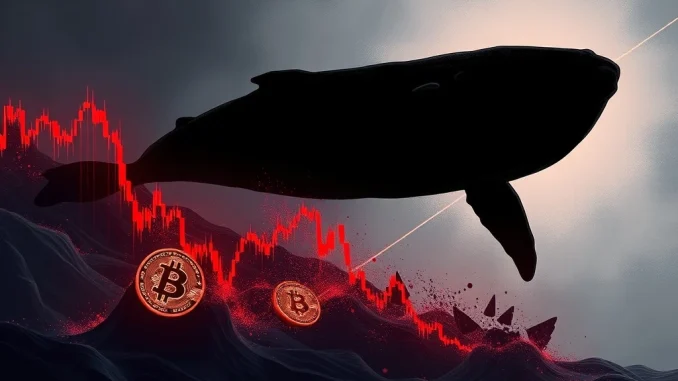 Bitcoin price crashing as whale sell-off intensifies market volatility
