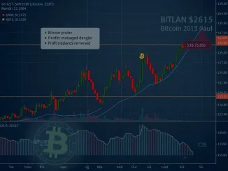 Chart illustrating Bitcoin profit-taking patterns, highlighting key on-chain indicators for a potential BTC market trend reversal.