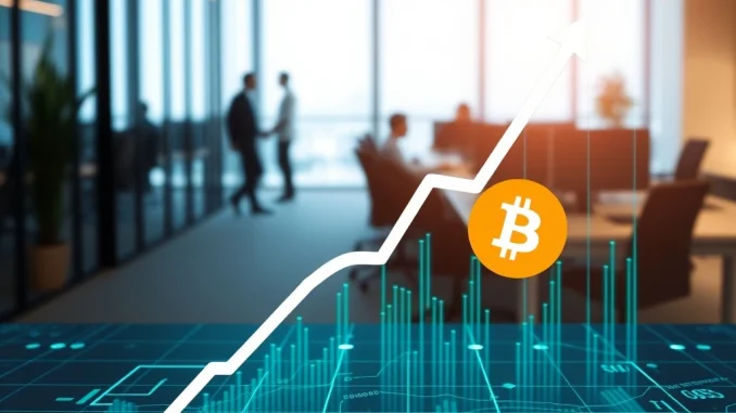 Chart showing growth from The Smarter Web Company's strategic **Bitcoin purchase** and expanding digital asset holdings.