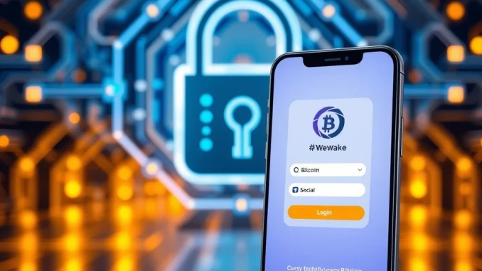 Illustrates Bitcoin's quantum threat and WeWake's innovative, accessible crypto presale.