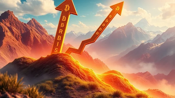 Bitcoin's Explosive Rally: BTC Dominance Soars as $160,000 Bitcoin Price Prediction Gains Momentum A visual representation of Bitcoin's impressive rally and rising BTC dominance, signaling a potential surge in its price.