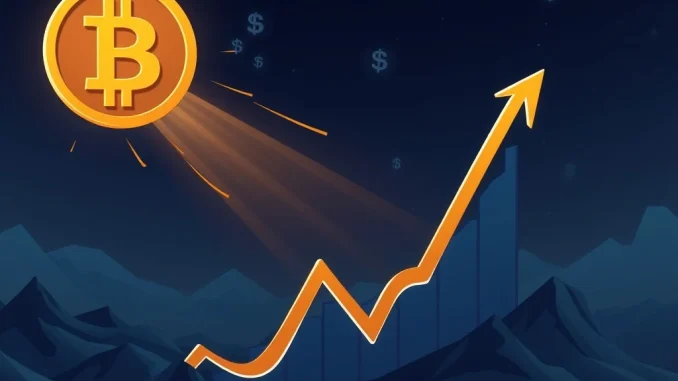 A visual representation of Bitcoin's price surge, highlighting the significant break of its realized price above the 200-week moving average, indicating a strong Bitcoin price bull run.