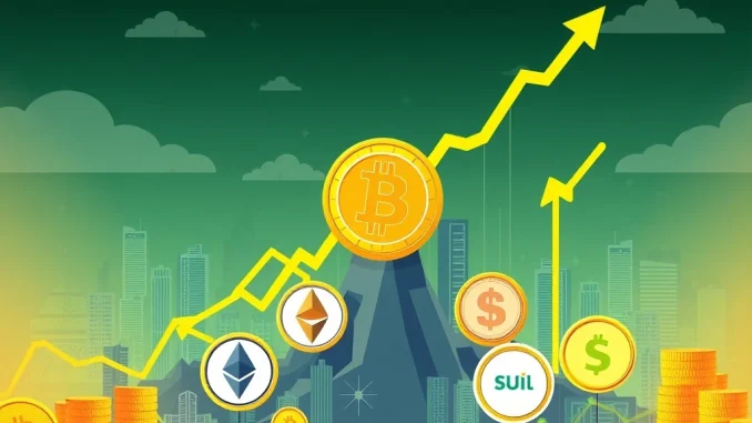 Visualizing the remarkable Bitcoin Rebound and the subsequent Altcoin Surge, indicating a strong crypto market recovery.