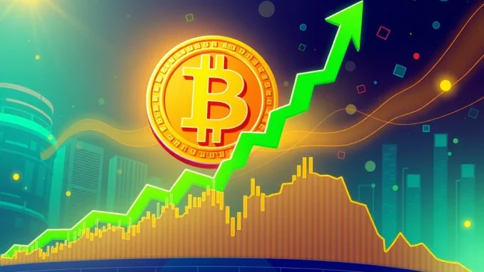 A digital chart showing Bitcoin's RSI in an extended overbought bull market, signaling continued upward momentum for Bitcoin.