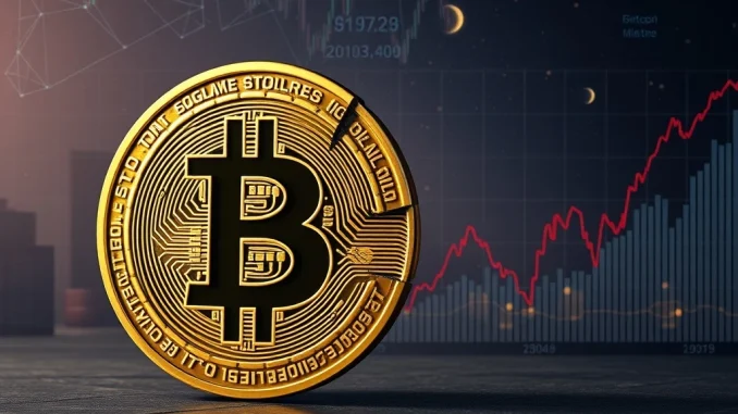 Chart showing Bitcoin price dropping then recovering after a massive Galaxy Digital sale, highlighting crypto market resilience.