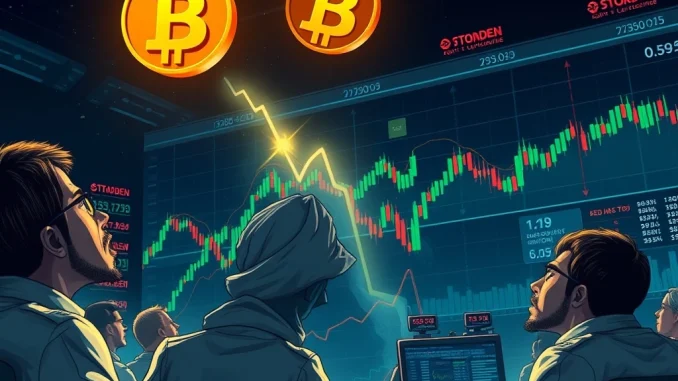 Bitcoin short squeeze scenario with price surge and trader reactions