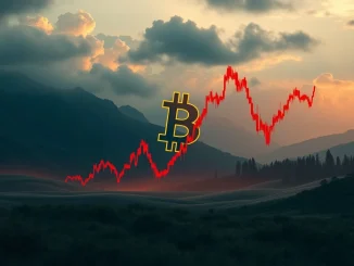 A visual representation of a significant Bitcoin short surge on financial charts, indicating a bearish shift in the crypto market.