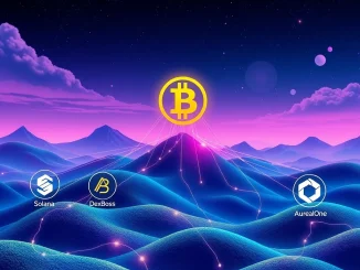 Visualizing Bitcoin's impressive surge empowering new Solana projects and DexBoss presale opportunities.