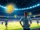 A dynamic visual representing the surge of Bitcoin and crypto adoption in sports betting, highlighting BTC-friendly platforms and technological innovation.