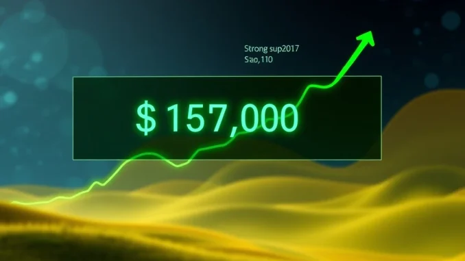 Bitcoin's Astonishing $117K Support: Unpacking the BTC Accumulation Surge A digital chart visually representing Bitcoin's robust $117K support level, illustrating strong BTC accumulation and market dynamics.