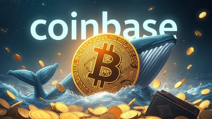 Bitcoin whale transferring BTC from Coinbase to an unknown wallet