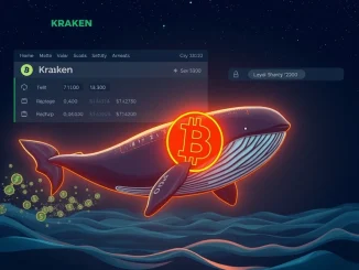 Massive Bitcoin transfer from Kraken exchange to an unknown wallet, highlighting the significant BTC outflow.