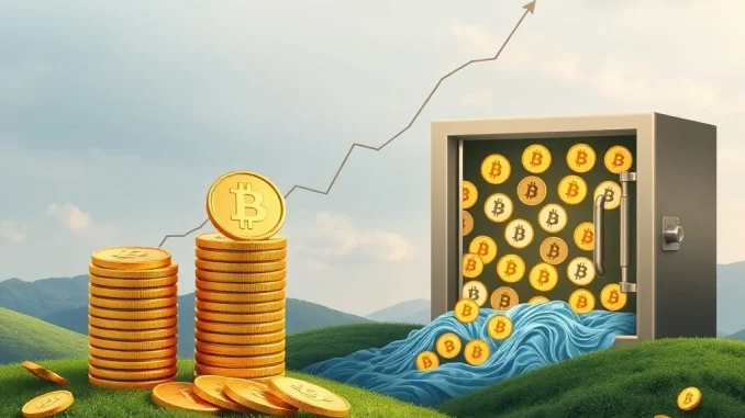 A chart illustrating the significant growth of Bitcoin treasuries and the stablecoin surge in H1 2025, highlighting Bitcoin's market strength.
