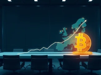 A visual representation of a growing Bitcoin treasury within a corporate setting, highlighting corporate Bitcoin adoption in Europe.