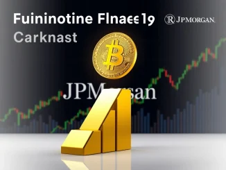 Chart illustrating **Bitcoin undervaluation** against gold, highlighted by JPMorgan's analysis, indicating strong upside potential for institutional investment.