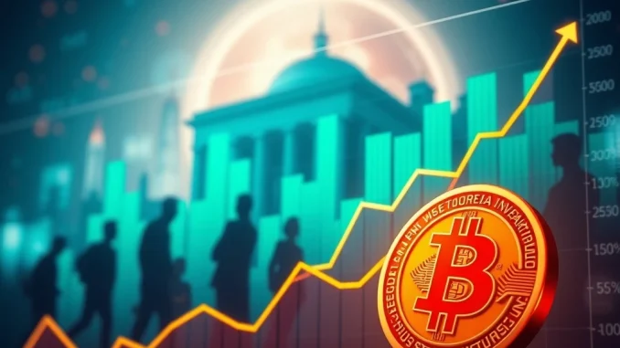 Bitcoin volatility chart showing declining trends with institutional investors