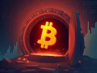 An old Bitcoin wallet icon with a massive arrow indicating 11,500,000% crypto gain, representing a dormant Bitcoin wallet moving funds.