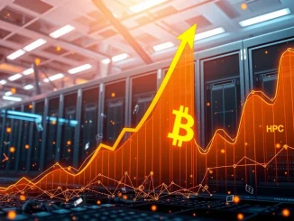 A vibrant chart showing significant growth in Bitdeer Revenue, symbolizing strong performance in Bitcoin mining operations.