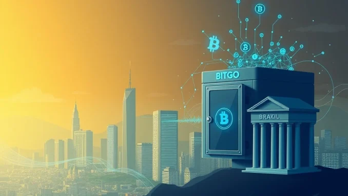 BitGo's strategic entry into Brazil's crypto market, symbolizing secure partnerships with financial institutions for digital asset integration.