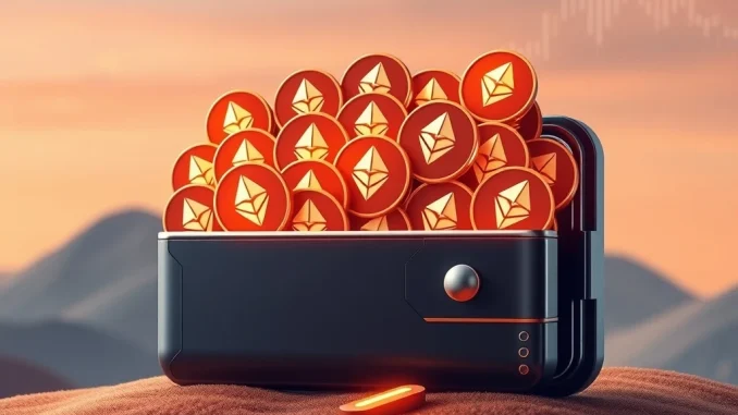 Visualizing Bitgo wallets securely accumulating significant Ethereum holdings, reflecting institutional investment trends.