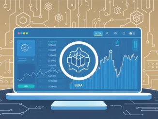 A digital illustration depicting Bithumb's temporary suspension of Berachain (BERA) token deposits for a critical network upgrade.