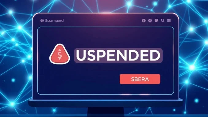 Visualizing Bithumb BERA suspension for a Berachain network upgrade, indicating temporary service pause for system enhancement.
