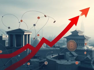 Graph illustrating a sharp rise in fraud-linked accounts at KB Kookmin Bank following its Bithumb crypto exchange partnership.