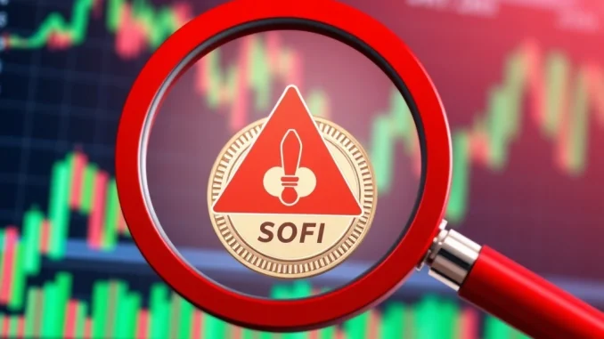 A digital warning sign highlighting the Bithumb SOFI designation, indicating enhanced scrutiny for RAI Finance.