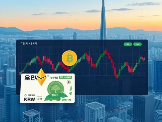 A visual representation of the Bithumb exchange platform, highlighting the upcoming Bithumb TREE listing against the Korean Won, symbolizing new trading opportunities.