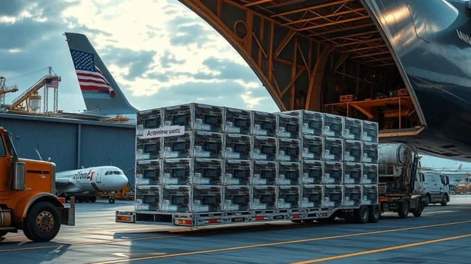 Bitmain Antminer components arriving in the US for local assembly, showcasing a strategic move to navigate crypto tariffs.