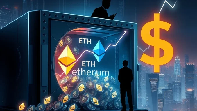 Illustrates BitMine's massive Ethereum holdings, symbolizing significant institutional Ethereum investment and growth.