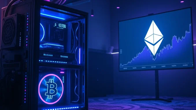 Visualizing BitMine Ethereum's strategic decision to hold over $500M in ETH, representing their significant crypto investment.