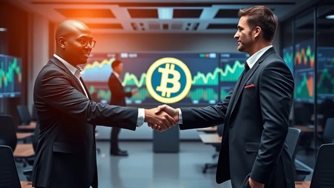 Bitwise President Teddy Fusaro announcing a landmark in-kind Bitcoin ETF exchange, signifying a major step for Bitcoin ETF operations.