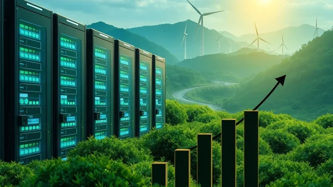 Sustainable crypto mining operation expanding with new hardware, powered by a significant investment, boosting Bitzero's hashrate.