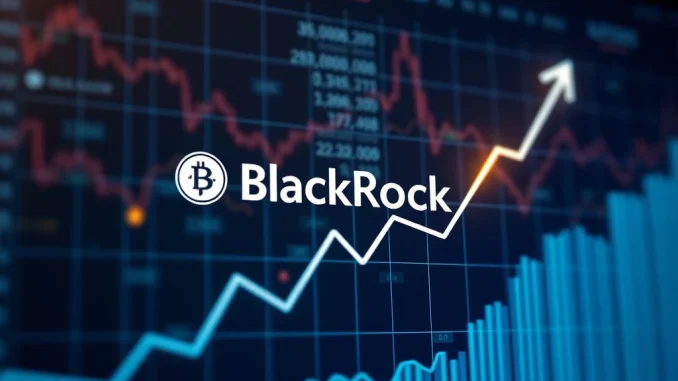 A visual representation of the BlackRock Bitcoin Trust's rapid asset growth, symbolizing its significant impact on the crypto market.