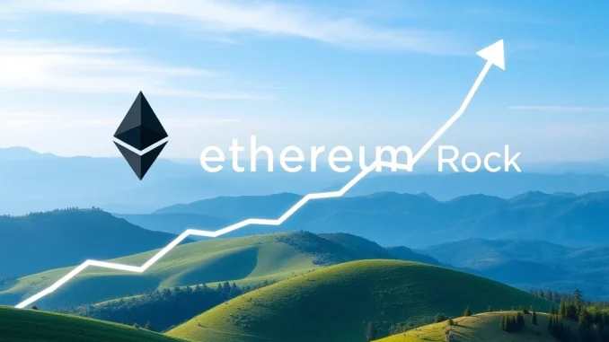 A chart showing a sharp increase in investments, symbolizing the record-breaking BlackRock ETHA ETF ETH inflows.