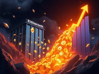 A chart showing a massive BlackRock ETHA inflow, symbolizing strong investor confidence in the Ethereum ETF market.