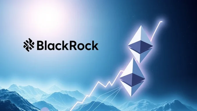 Chart showing BlackRock ETHA's astonishing $10 billion milestone, symbolizing rapid Ethereum ETF growth and institutional adoption.