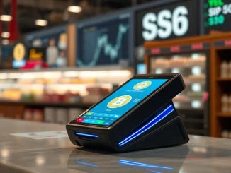 Block Inc. enabling Bitcoin payments via Lightning Network, symbolizing fintech innovation and market growth.