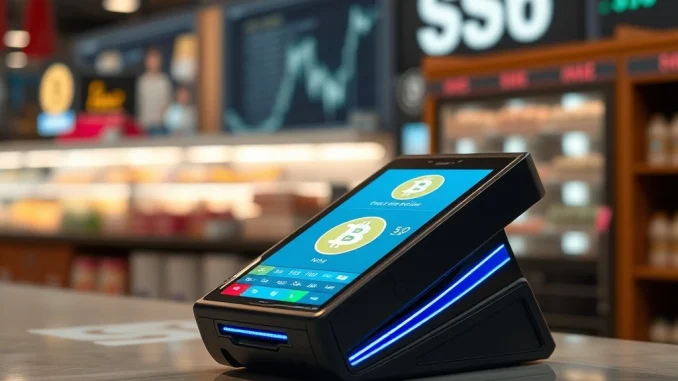 Block Inc. enabling Bitcoin payments via Lightning Network, symbolizing fintech innovation and market growth.