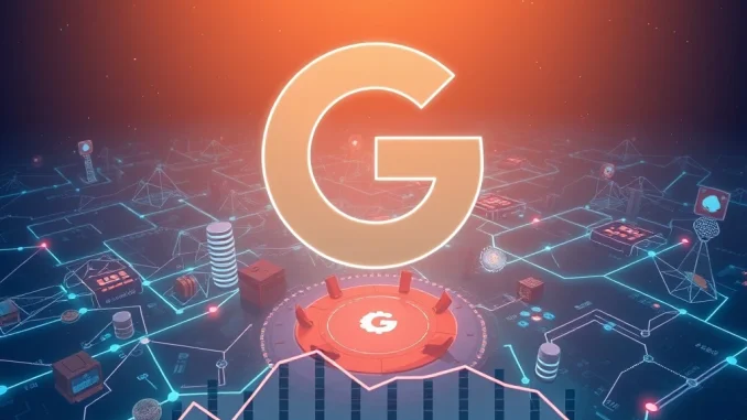 A visual representation of Google's cautious non-investment in the blockchain gaming sector, illustrating the significant crypto funding decline.