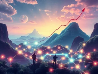 Visualizing BlockDAG's thriving developer ecosystem and its potential for significant presale returns, highlighting its impact on the utility-driven crypto market.