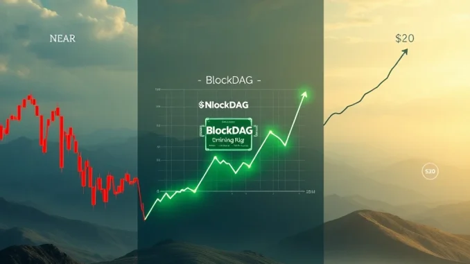 Unlocking Potential: BlockDAG's X1-X10 Demo Outshines NEAR's Plunge and Stellar's Ambitious Surge A visual representation of the current crypto market, highlighting the BlockDAG X1-X10 demo's positive impact against the backdrop of NEAR Protocol's decline and Stellar XLM's ambitious price targets.