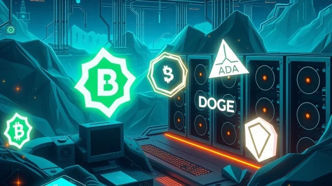 BlockDAG and trending cryptocurrencies PEPE, ADA, DOGE in a dynamic digital market scene