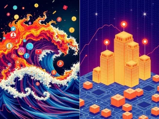 Visualizing BlockDAG's structured growth and significant crypto presale gains against volatile meme coin hype.