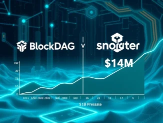 BlockDAG's $355M presale growth compared to Snorter's $14M raise in the crypto market.