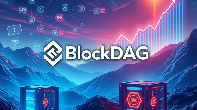 BlockDAG presale success with mining demo, showing explosive growth and blockchain innovation.