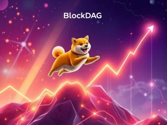 Visualizing the BlockDAG presale's record-breaking success alongside Dogecoin's rally and Stellar's dip, highlighting market dynamics and the BlockDAG presale.