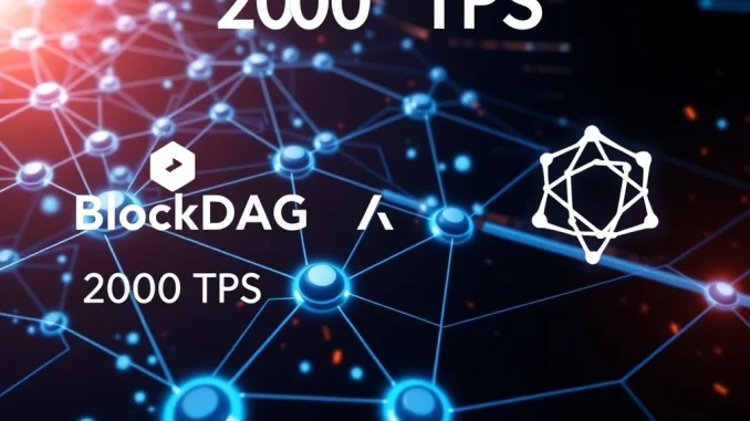 BlockDAG's Stunning 2,000 TPS: Revolutionizing Blockchain Scalability and Challenging Cardano A visual representation of BlockDAG's rapid 2,000 TPS blockchain scalability, showcasing its competitive edge over Cardano.